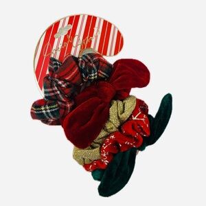 NWT ⚜️🎄⚜️ Social Strand Christmas festive Scrunchie Set of 4
